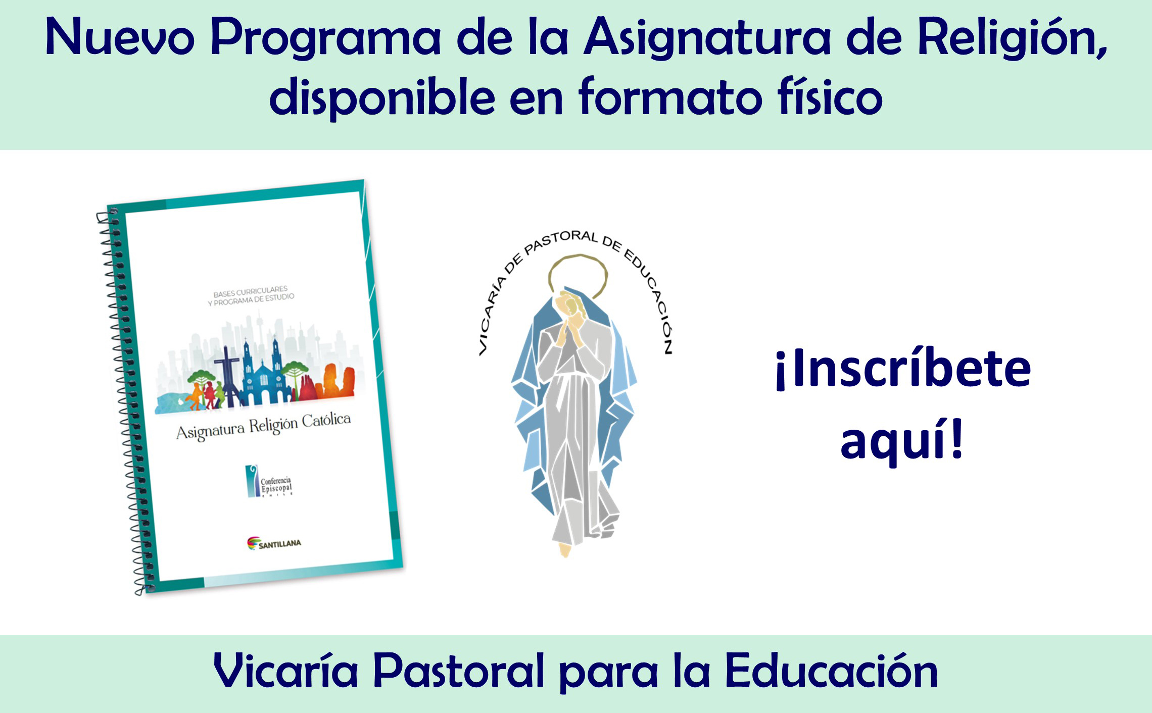 Inscríbete aquí y adquiere nuevo Programa de Religión Católica