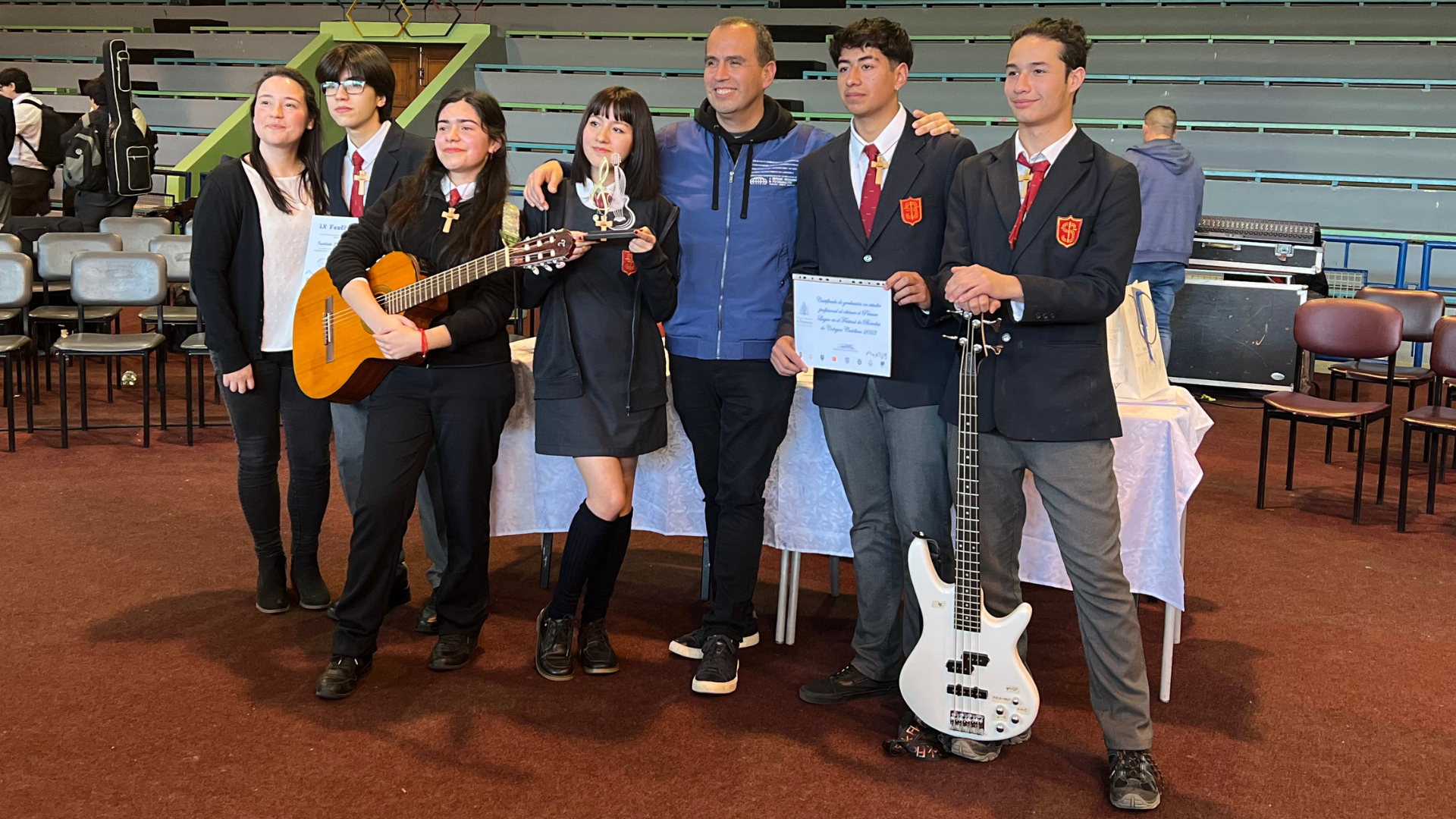 Alumnos del Instituto San Sebastián de Yumbel se llevaron el primer lugar en Festival de Bandas de Colegios Católicos 